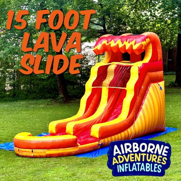 15 Foot Lava Slide
