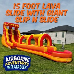 15 Foot Lava Slide with Giant Slip N Slide