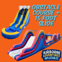 Obstacle Course + 15 Foot Slide