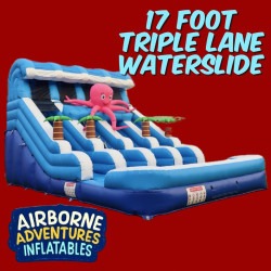 17 Foot Triple Lane Waterslide